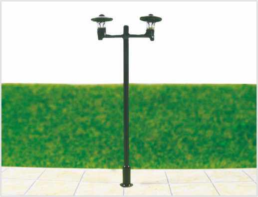 Porcellana T48 6V due teste Street scala in plastica modello lampione per Train Layout 6,5 cm fornitore