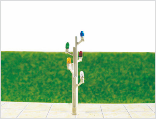 Porcellana T54 6V Billboard Street plastica scala modello lampada posti per il treno Layout 6,5 cm fornitore
