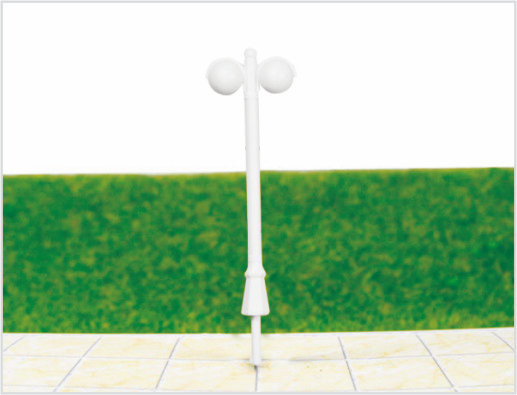 Porcellana ML500 Custom 6V teste singolo luci da giardino in plastica modello lampada Post per i layout Railroad fornitore