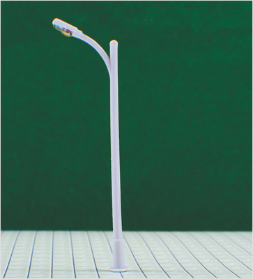 Porcellana RA100 Custom 6V Billboard Street plastica scala modello lampione per ferrovia HO layout 9.5 cm fornitore