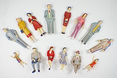 P30-14 outdoor 1:30 architettonico scala modello persone Painted Figure 5.5 cm fornitore