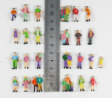 Gente architettonica femminile/maschio del modello di scala, gente dipinta calcola per il 1:87 2.0cm della disposizione fornitore