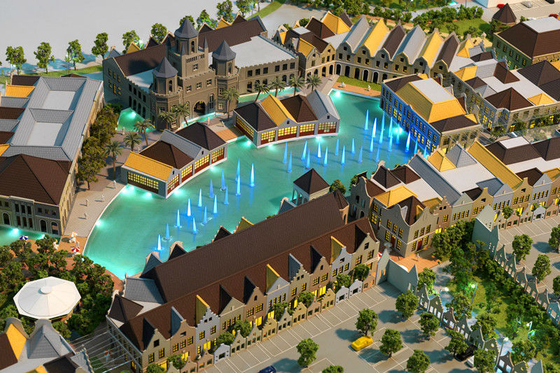 Creatore di modello architettonico miniatura, rappresentazione abbastanza residenziale della costruzione del parco fornitore