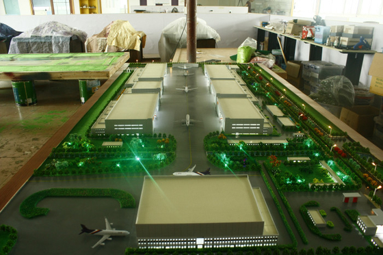 Miniatura di modello architettonica su misura del creatore 3D per la disposizione dell'aeroporto fornitore