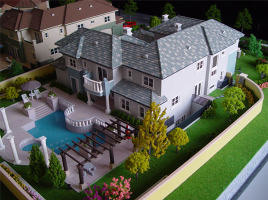 Creatore di modello architettonico miniatura del giardino, modelli di scala residenziali privati fornitore