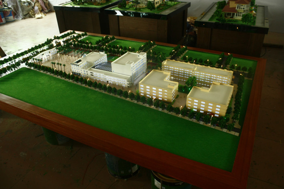 creatore di modello architettonico miniatura dell'edificio scolastico 3D, modelli di scala della disposizione della scuola di illuminazione fornitore