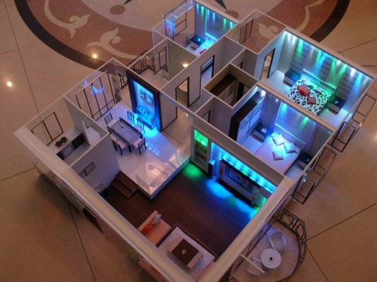 Creatore di modello architettonico miniatura della costruzione commerciale con il sistema di illuminazione fornitore