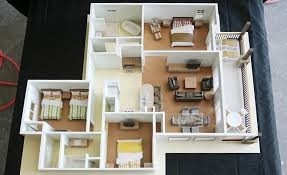 Creatore di modello architettonico miniatura dell'edificio residenziale con il supporto della Tabella fornitore