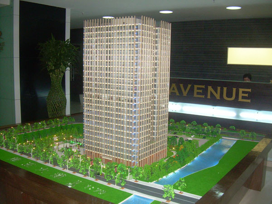 Creatore di modello architettonico del centro commerciale, accendente il modello architettonico miniatura dell'edificio pubblico fornitore