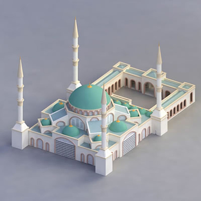 Creatore di modello architettonico miniatura durevole per la costruzione della moschea, creatore di modello fornitore