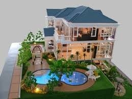Bene durevole di modello architettonico miniatura del creatore delle ville con la vetrina interna fornitore