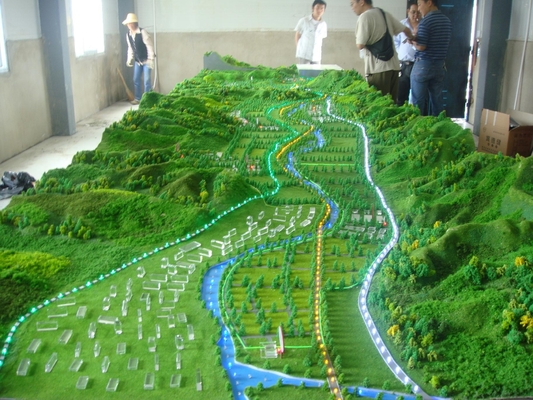 Il creatore di modello architettonico miniatura ecologico per la disposizione/il terreno monocromatici modella fornitore