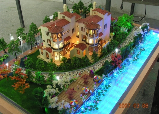 creatore di modello architettonico della villa 3D, accendente fabbricazione del modello di scala della villa fornitore