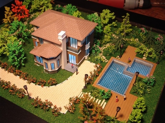 creatore di modello architettonico della villa 3D, accendente fabbricazione del modello di scala della villa fornitore