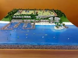 Bella spiaggia/creatore di modello architettonico località di soggiorno dell'oceano con i materiali ambientali fornitore