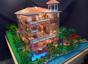 modello della costruzione di modello architettonica miniatura del creatore 3D/villa/fabbricazione residenziale del modello di scala della casa fornitore