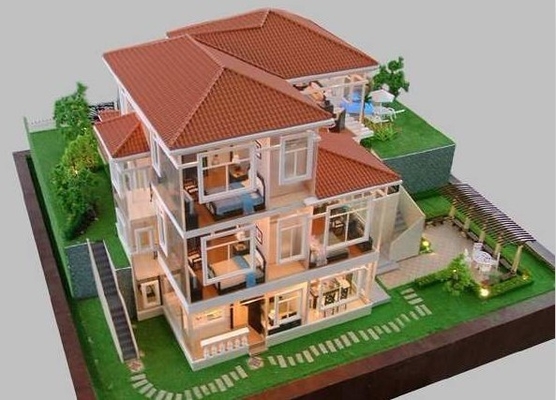 Accensione del creatore di modello architettonico, bello modello della miniatura della costruzione della Camera fornitore