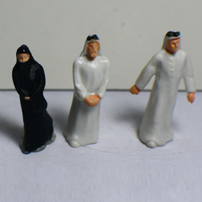 Figure architettoniche dipinte della gente del modello di scala, arabo della scala OO del passeggero del treno 2.8cm fornitore