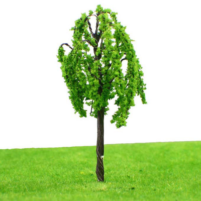 Gli alberi di modello miniatura del salice di plastica del cemento 7.5cm si inverdiscono per la scena del lago park della ferrovia/giardino del treno fornitore