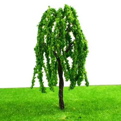 1:75 di modello miniatura degli alberi 9cm del salice verde - 100 per la disposizione di scena del lago park del giardino fornitore