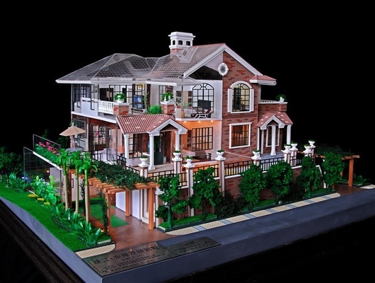 Paesaggio miniatura del modello di scala di illuminazione per Real Estate che sviluppa disposizione di modello fornitore