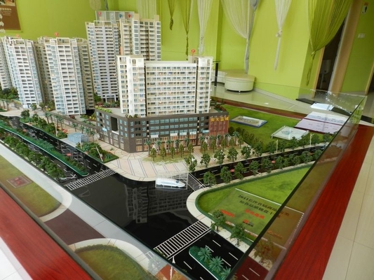 Accensione del paesaggio miniatura del modello di scala per il modello di progettazione urbana fornitore