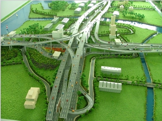 I modelli di scala architettonici del modello della disposizione del paesaggio della strada principale della città fornisce il progetto di governo fornitore