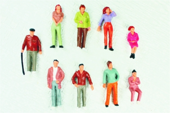 10 P43 outdoor 1:43 architettonico scala modello persone Painted Figure 4,8 cm fornitore
