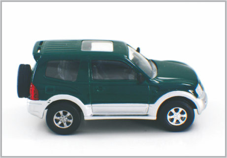 1/43 ha fuso sotto pressione le automobili di modello su ordinazione Mitubishi Pajero della scala della lega verde per la raccolta &amp; il regalo fornitore