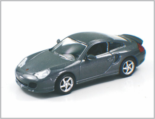1/43 automobili di modello su ordinazione fuse sotto pressione Porsche 911 Turbo della scala della lega di nero di carbonio per la raccolta fornitore