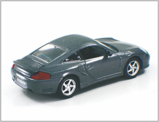 1/43 automobili di modello su ordinazione fuse sotto pressione Porsche 911 Turbo della scala della lega di nero di carbonio per la raccolta fornitore