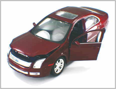 Le mini automobili di modello su ordinazione rosso scuro fuse sotto pressione 2006 della scala della lega guadano la fusione come regalo fornitore
