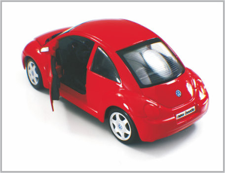Mini automobili di modello su ordinazione rosse fuse sotto pressione Volkswagen New Beetle della scala della lega come regalo fornitore