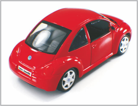 Mini automobili di modello su ordinazione rosse fuse sotto pressione Volkswagen New Beetle della scala della lega come regalo fornitore