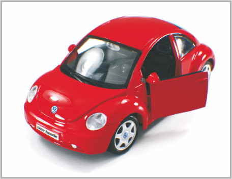Mini automobili di modello su ordinazione rosse fuse sotto pressione Volkswagen New Beetle della scala della lega come regalo fornitore