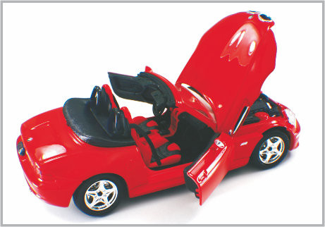1/24 automobili scoperte a due posti su ordinazione rosse fuse sotto pressione di BMW delle automobili di modello della scala della lega come a casa Decoratio fornitore