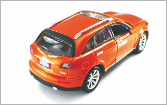 1/24 automobili di modello su ordinazione rosso arancio fuse sotto pressione Infiniti della scala della lega come a casa Decoratio fornitore