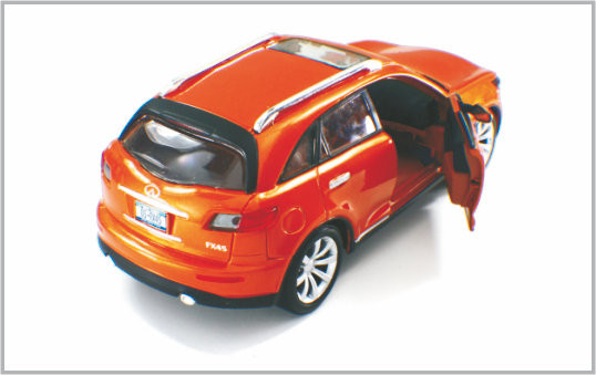 1/24 automobili di modello su ordinazione rosso arancio fuse sotto pressione Infiniti della scala della lega come a casa Decoratio fornitore
